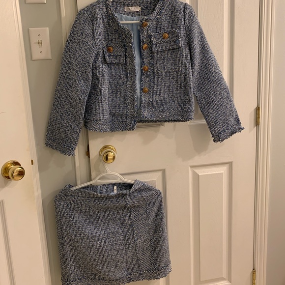 Two piece Tweed Set - Jacket & skirt - Picture 2 of 7